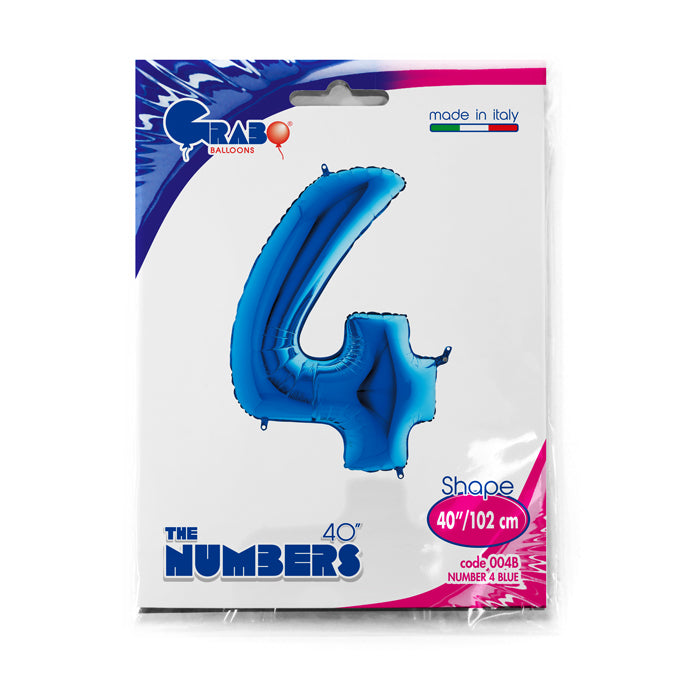numero 4 blue 102cm
