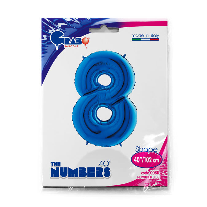 numero 8 blue 102cm