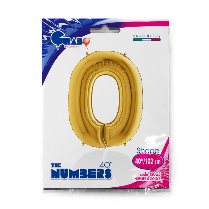 Numero 0 foil 100cm/40inch oro