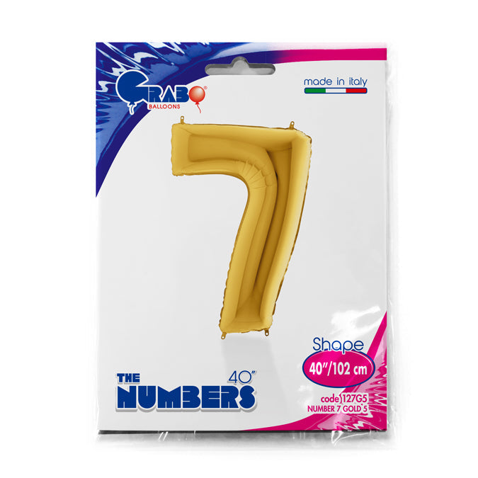 numero 7 foil 100cm/40inch oro