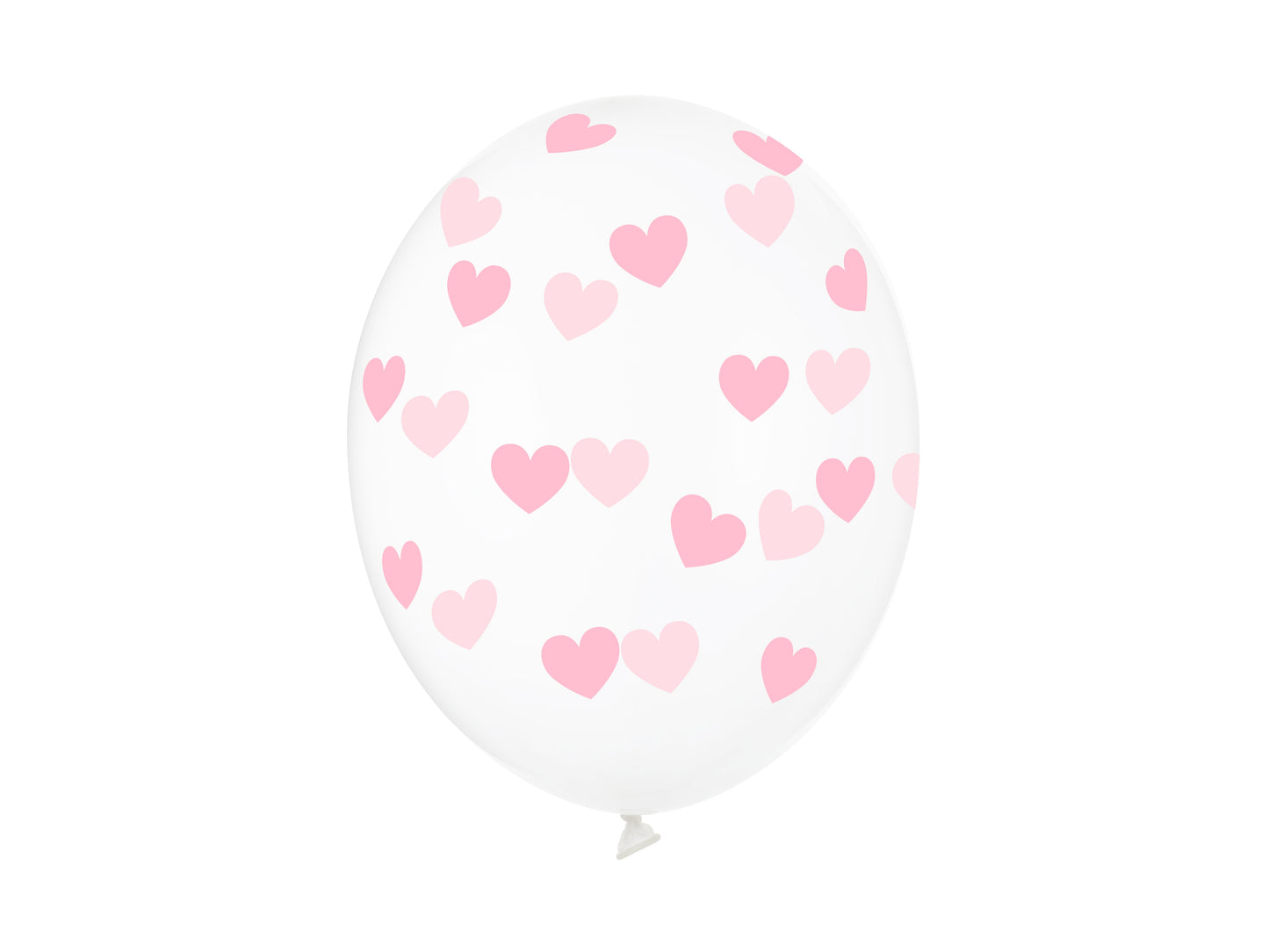 Balloons 30cm. hearts. crystal clear 6pz