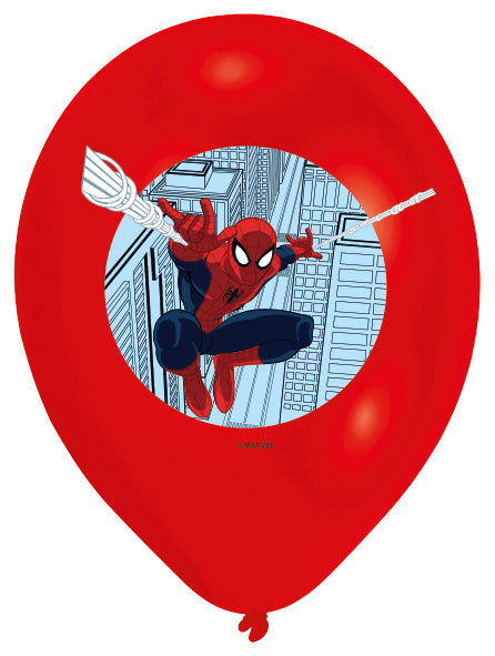6 palloncini Spiderman in azione 27,5 cm