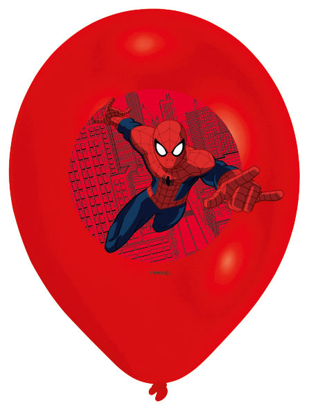 6 palloncini Spiderman in azione 27,5 cm