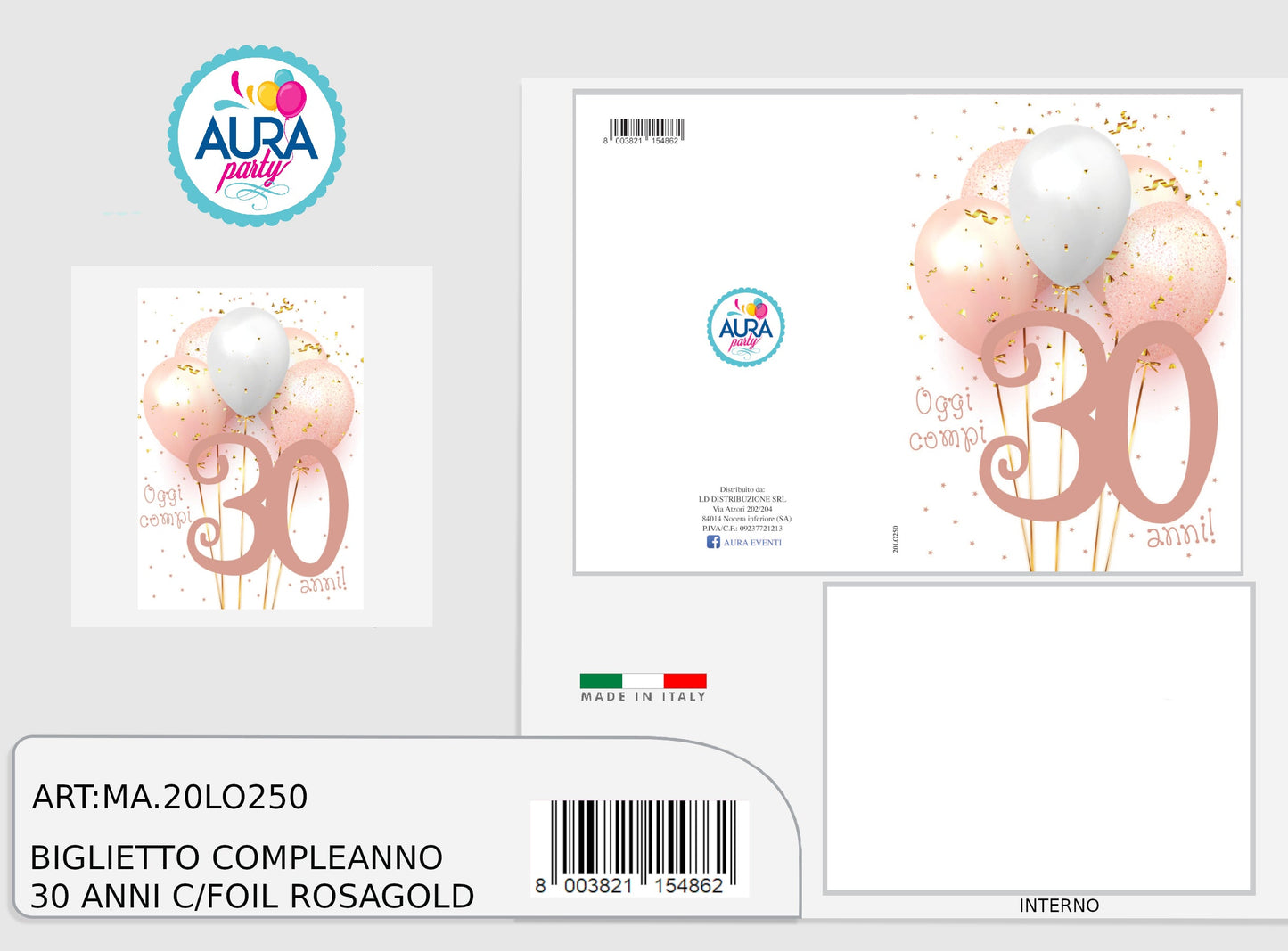 biglietto compleanno 30 anni