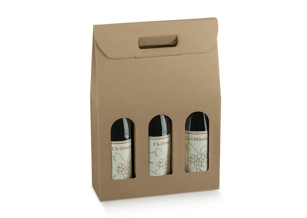 3 bottiglie f.to 270x90x385mm avana