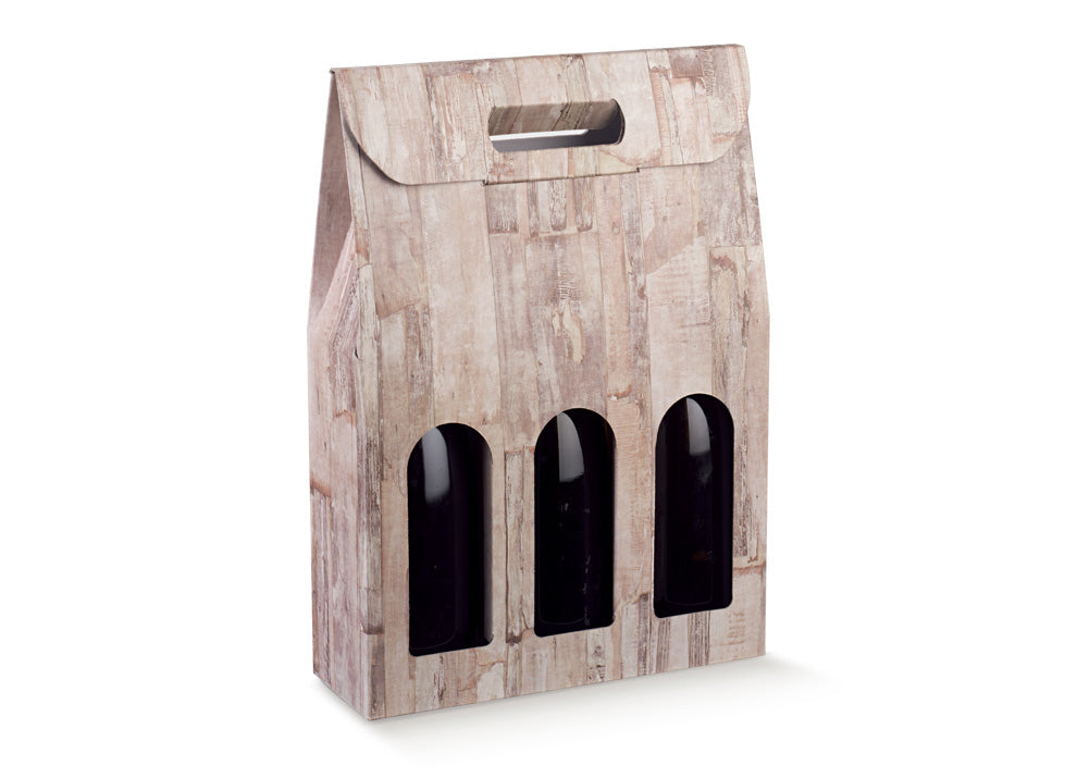 3 bottiglie f.to 270x90x385mm wood