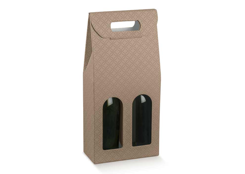 2 bottiglie f.to 180x90x385mm mattato cuoio