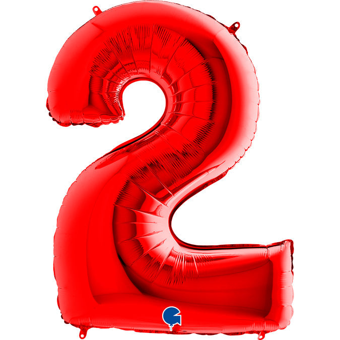numero 2 foil 102cm/40inch rosso