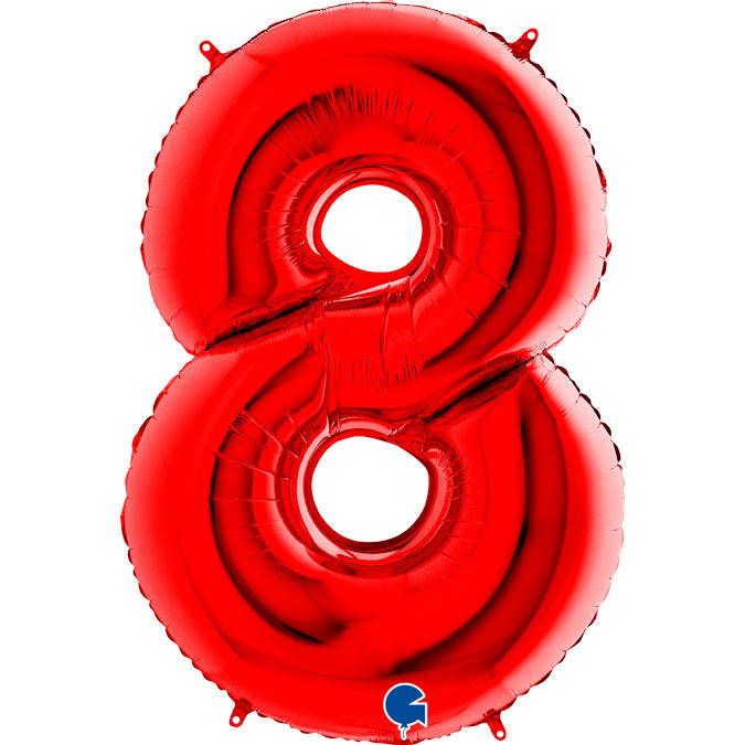 numero 8 foil 102cm/40inch rosso