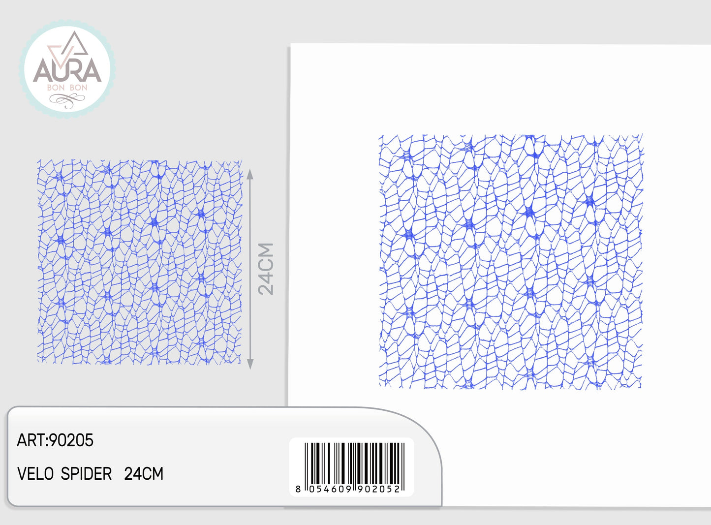 Velo spider quadrato 25pz blu