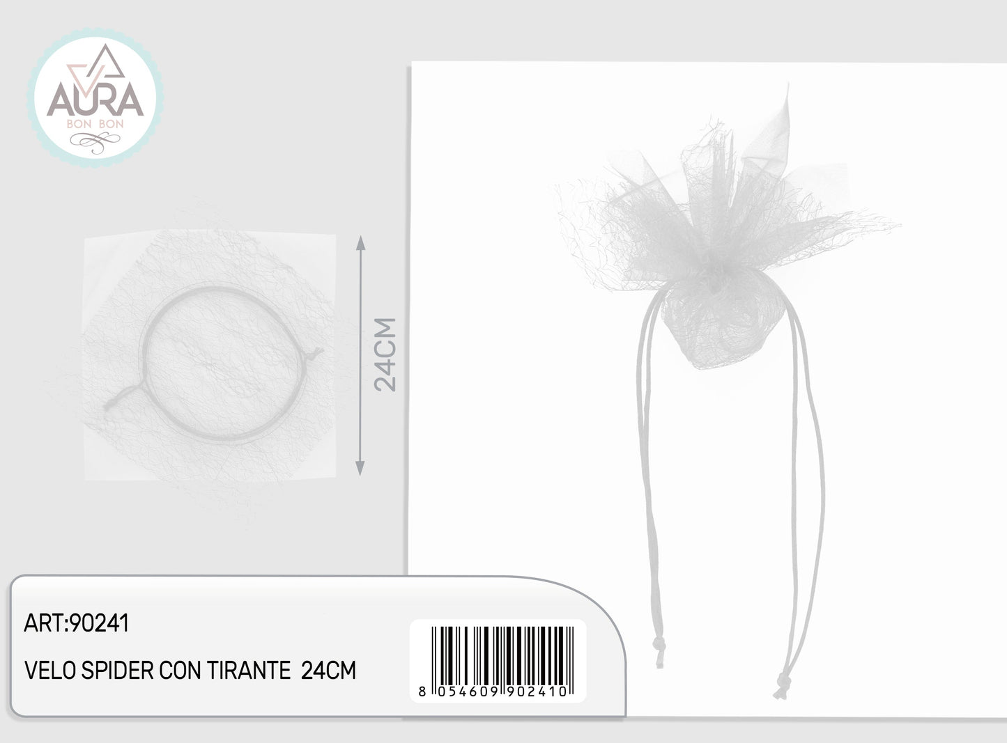 velo spider con tirante 24cm bianco