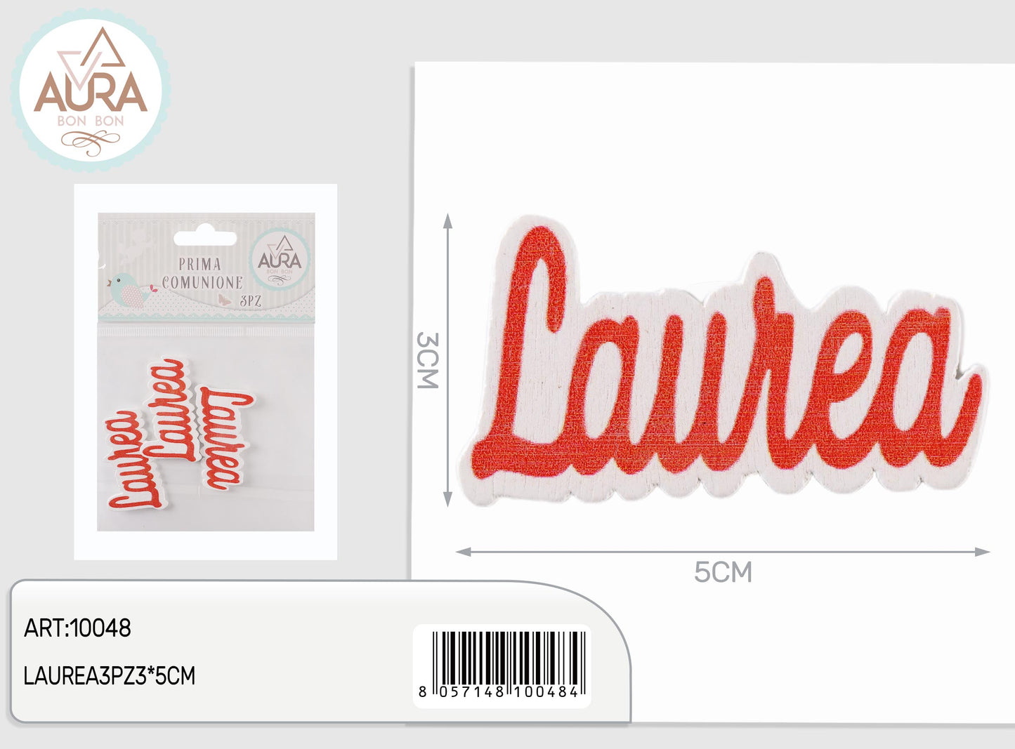 tag Laurea 3pz 3x5cm