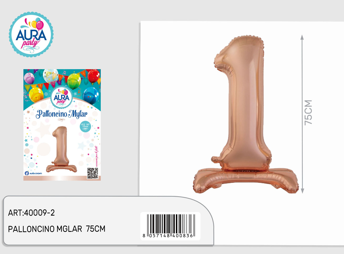 palloncini mylar standard rosagold 1