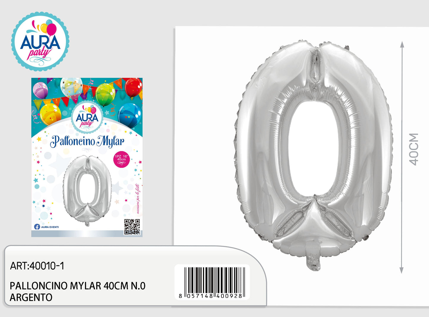 palloncini mylar 18n.0 argento