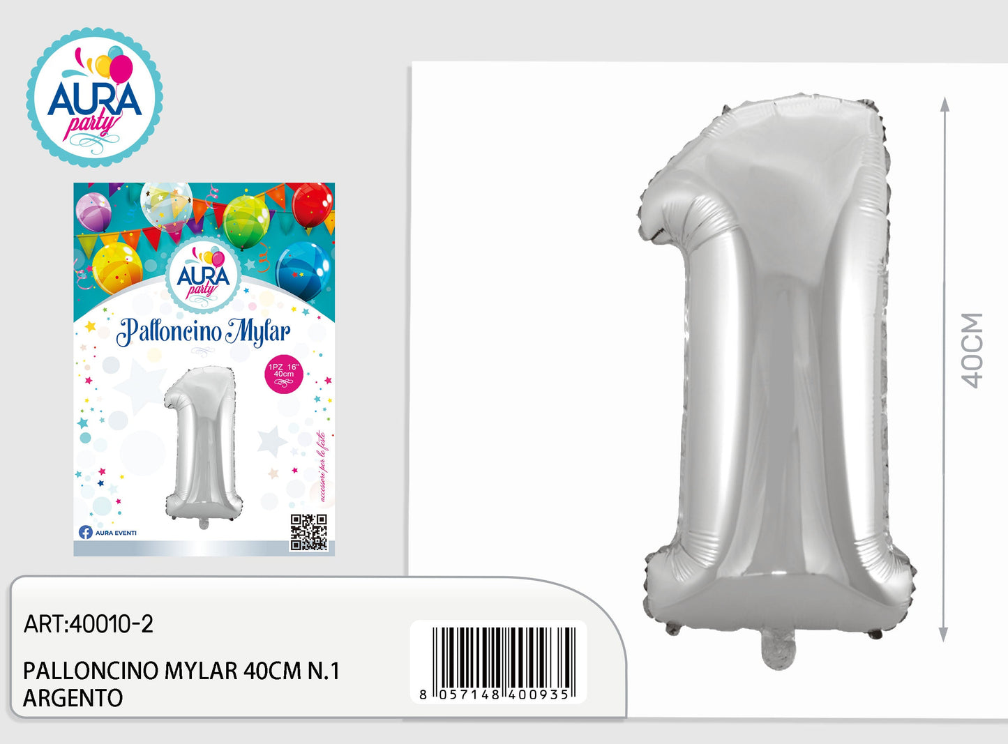 palloncini mylar 18n.1 argento