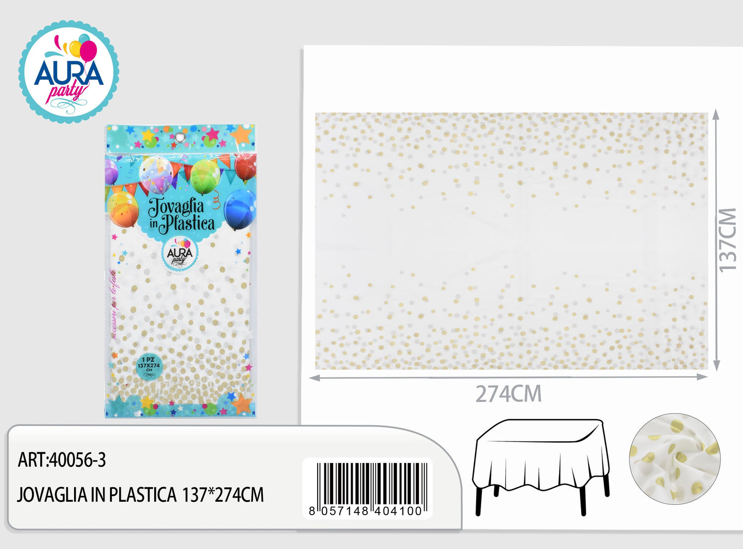 Tovaglia per tavolo 137x274cm bianco rosagold