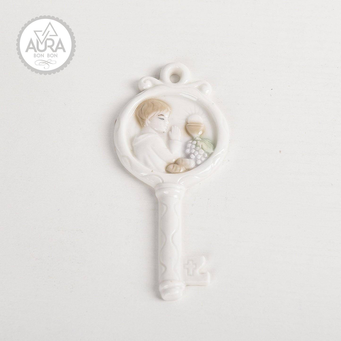 Bomboniera chiave bimbo comunione 12,3x5,5x0,5cm