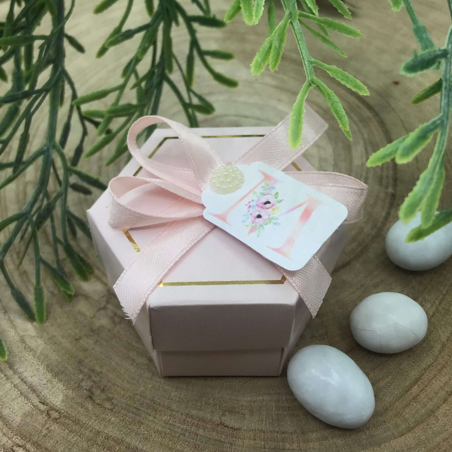 Astuccio esagonale cipria fondo/coperchio 5,5x5,5x4cm