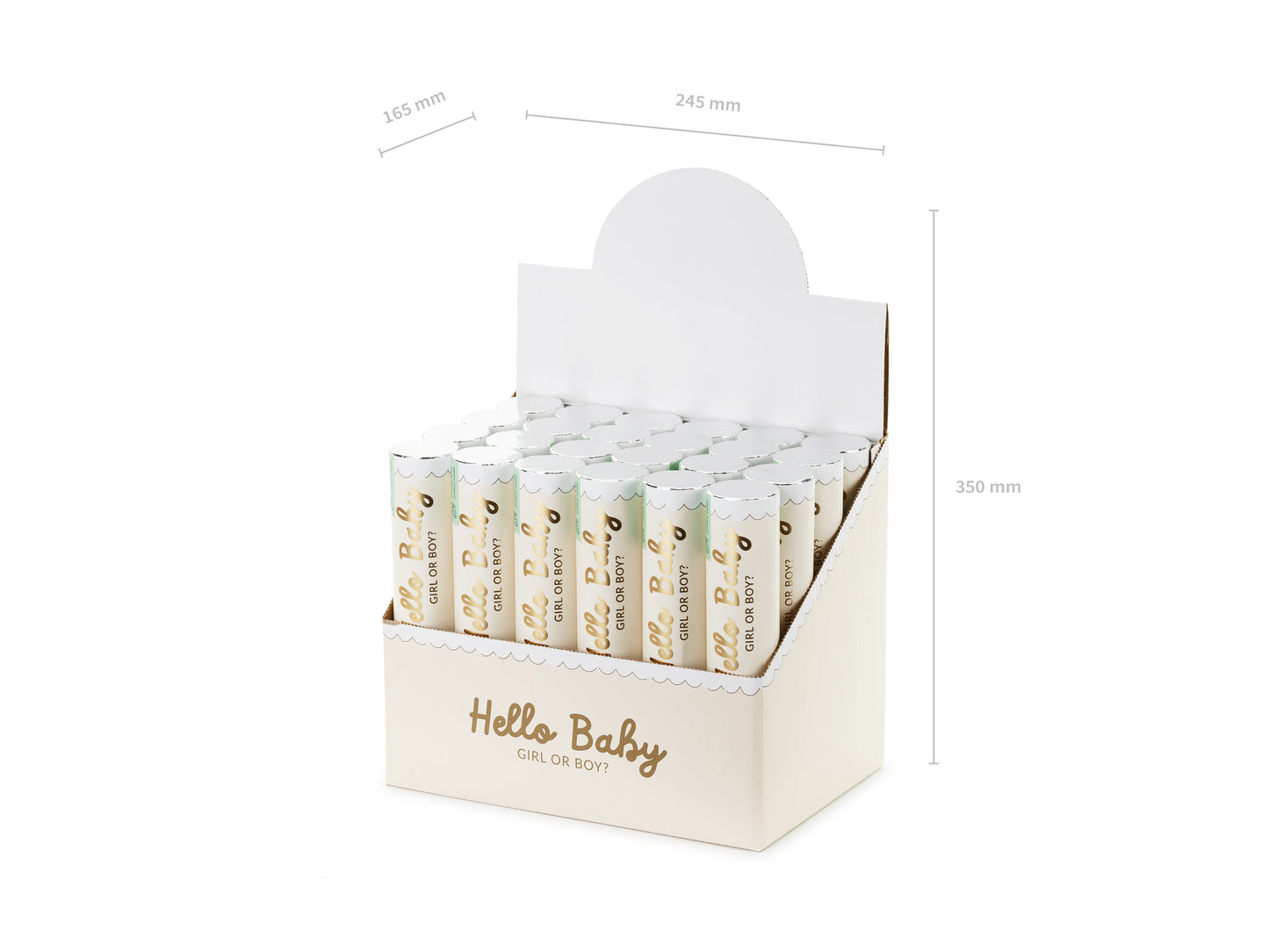 Cannone sparacoriandoli gender reveal Boy 20cm