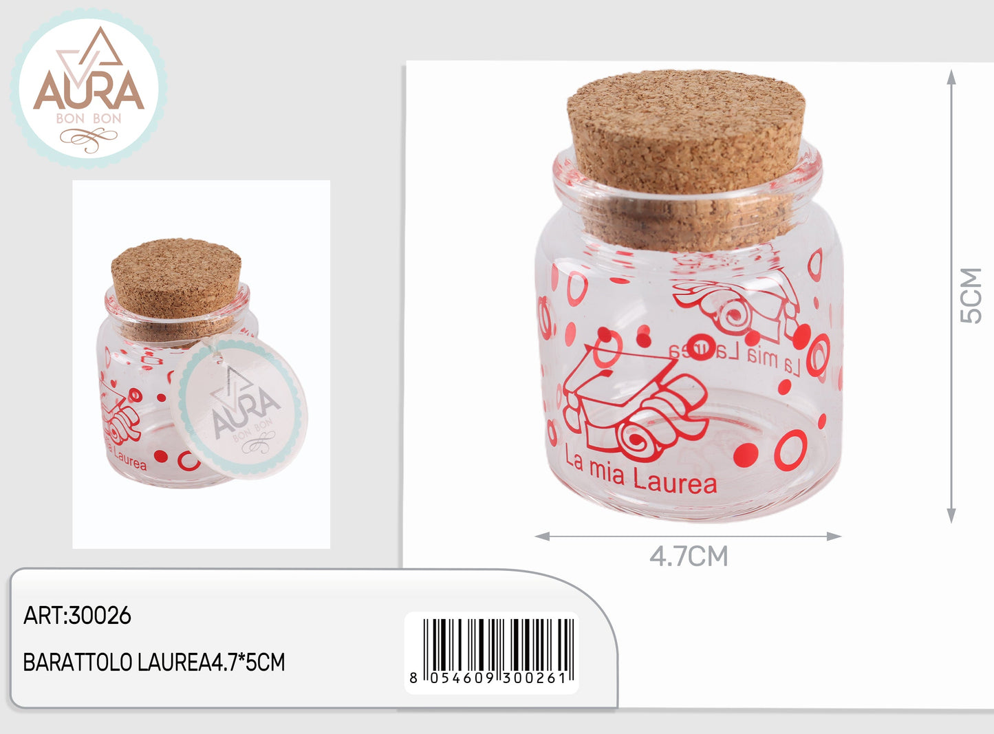 Barattolo laurea 4,7x5cm