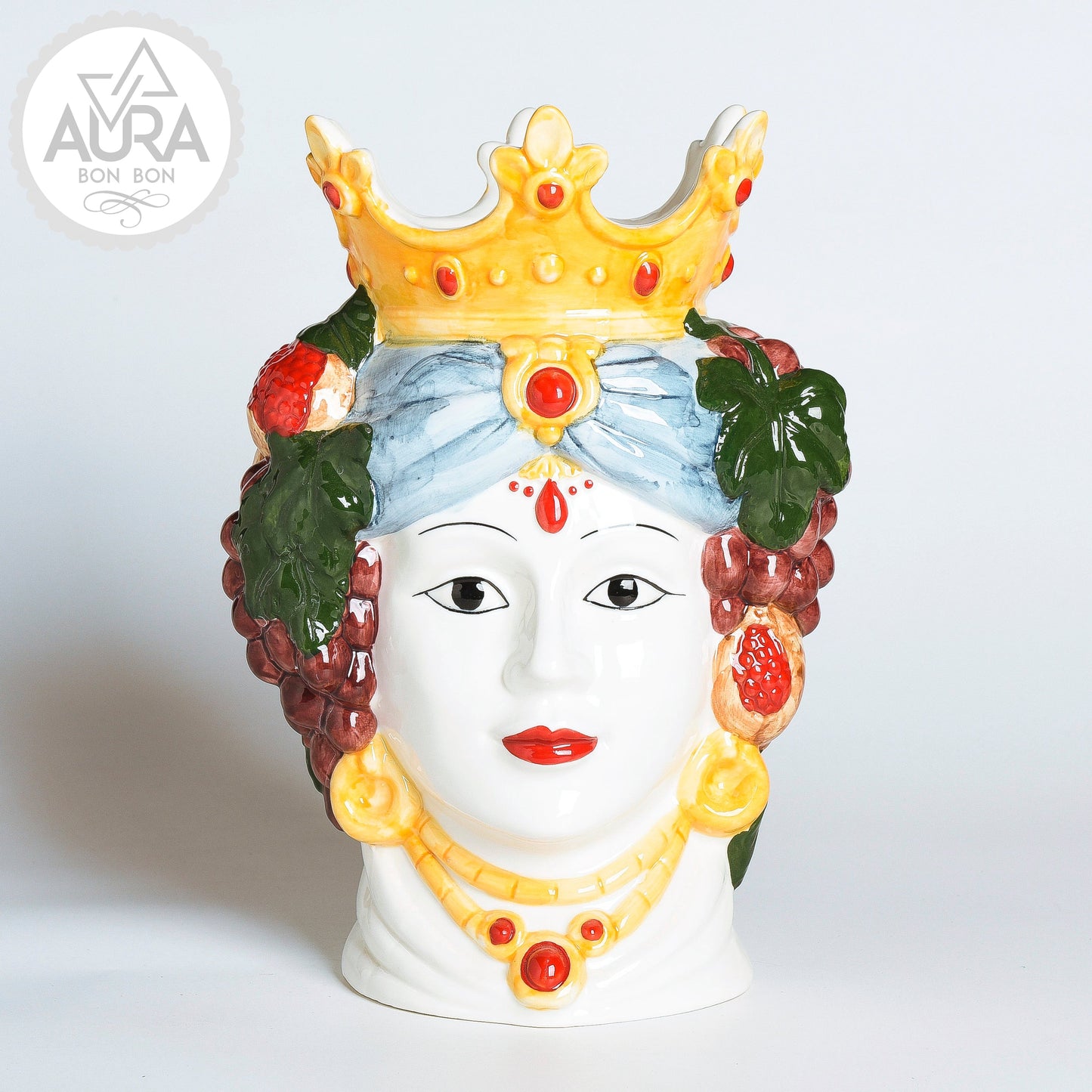 bomboniera testa regina in porcellana