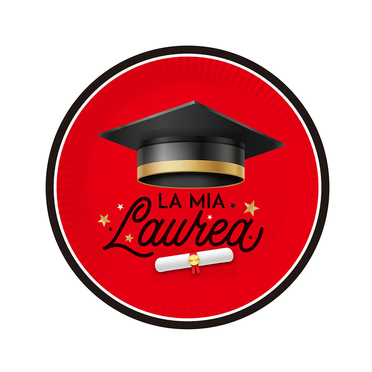 8 piatti la mia laurea 20cm