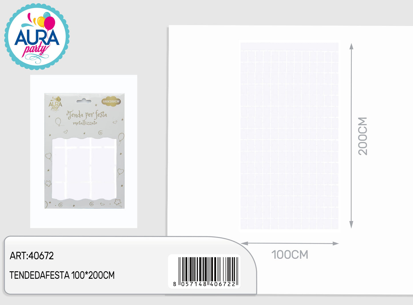 tende da festa bianco 100x200cm