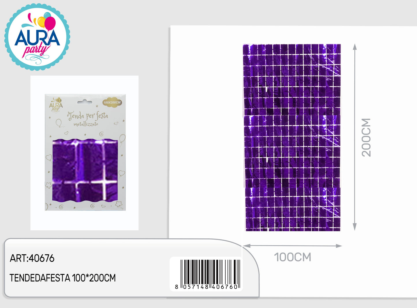 tende da festa lilla 100x200cm