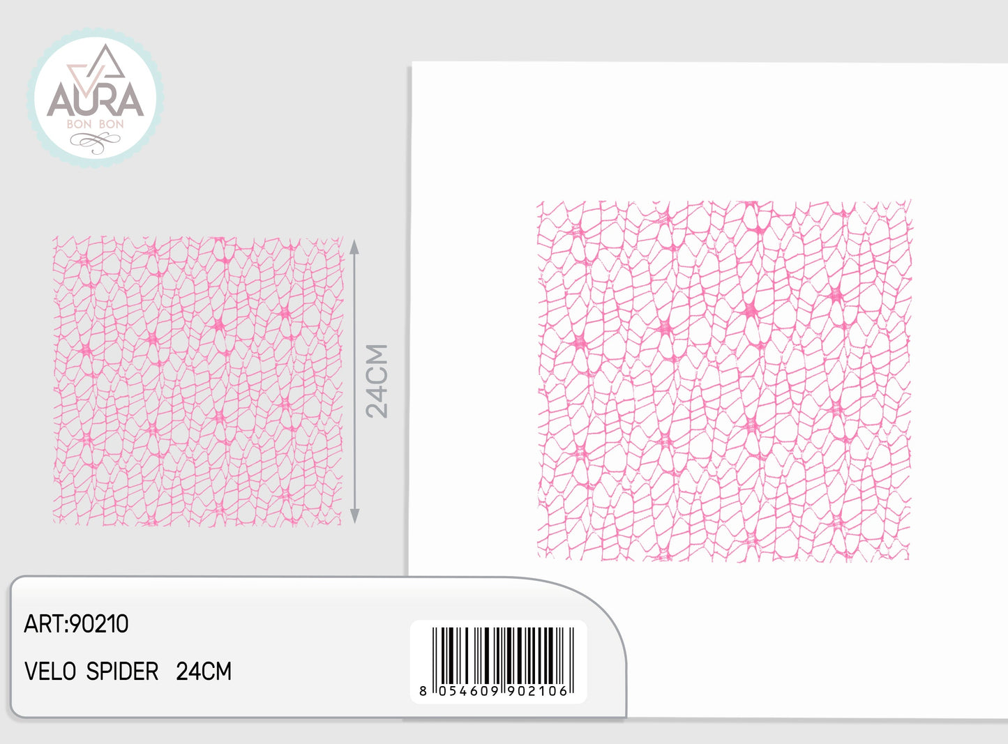 velo spider quadrato fuxia