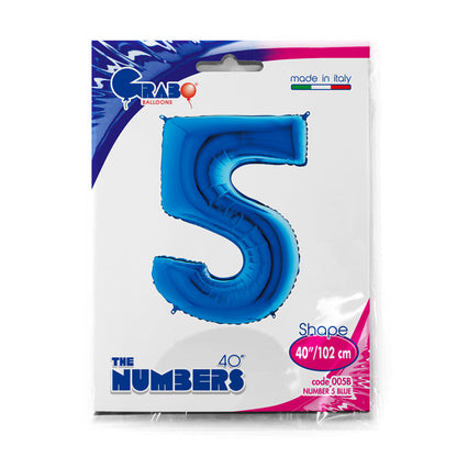 numero 5 blue 102cm