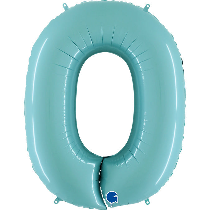 numero 0 foil 100cm/40inch celeste