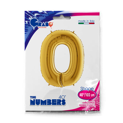 Numero 0 foil 100cm/40inch oro