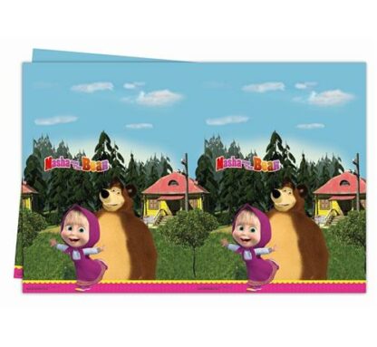 Tovaglia in plastica 120x180cm Masha e Orso