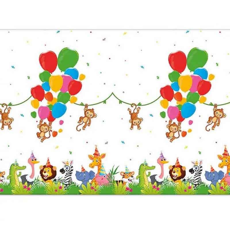 Tovaglia in plastica jungle balloons 120x180cm