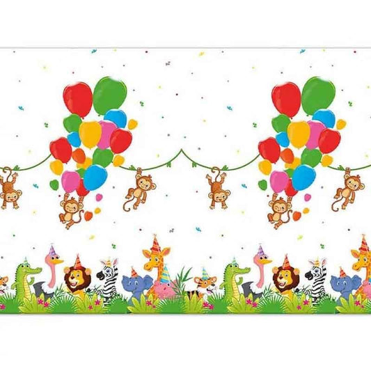 Tovaglia in plastica jungle balloons 120x180cm