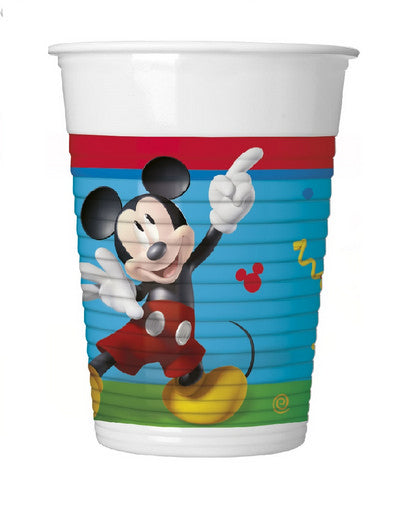 Bicchiere plastica 200 ml Mickey rock the House 8pz