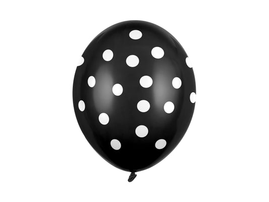 Balloons 30cm pois Pastel Black 6pz