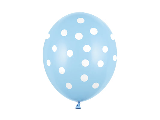 Balloons 30cm pois Pastel BabyBlue 6pz