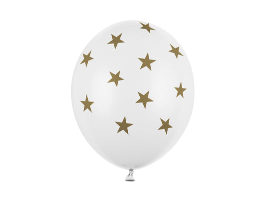 Balloons 30cm Stars Pastel PureWhite