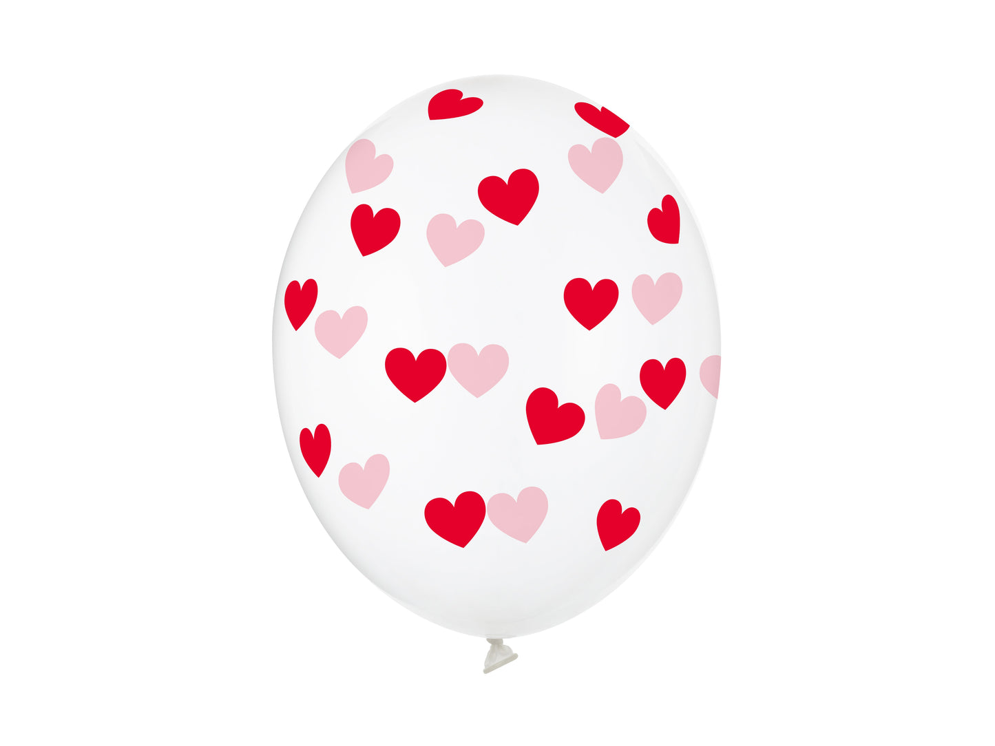 Balloons 30cm. hearts. crystal  clear 6pz