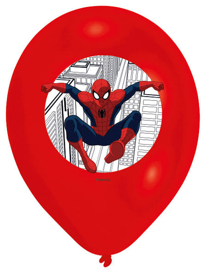 6 palloncini Spiderman in azione 27,5 cm