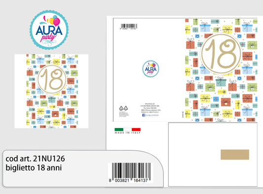 Biglietto di auguri per 18 anni