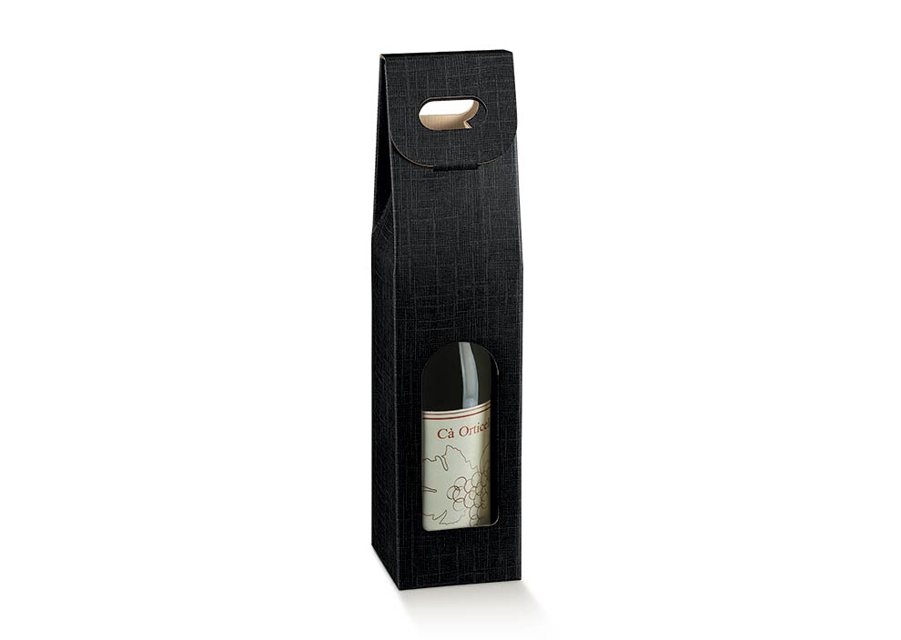 1 bot. 90x90x385mm seta nero