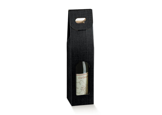 1 bot. 90x90x385mm seta nero