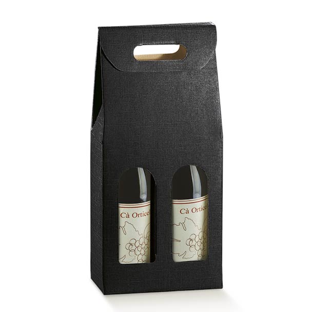 2 bottiglie f.to 180x90x385 seta nero