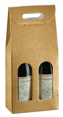 2 bottiglie f.to 180x90x385mm seta oro