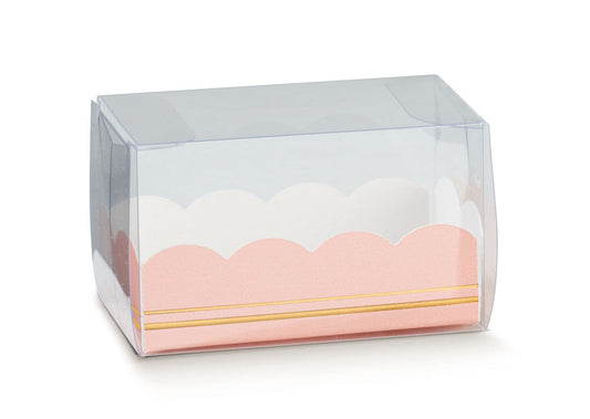 astuccio pvc.190x50x50mm elegante rosa con vaschetta