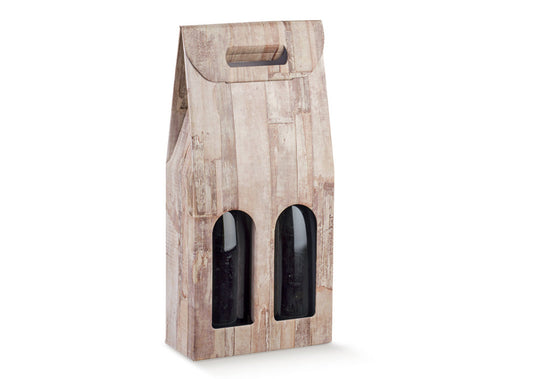 2 bottiglie f.to 180x90x385mm wood