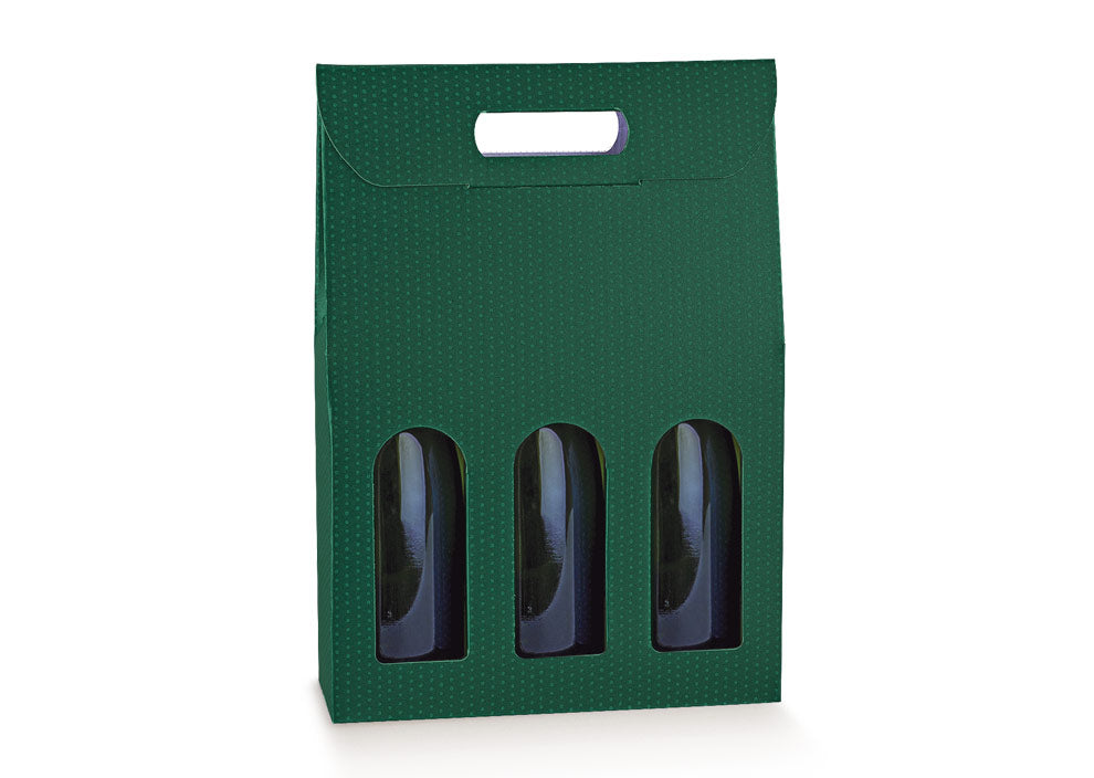 3 bottiglie f.to 270x90x385mm spot verde