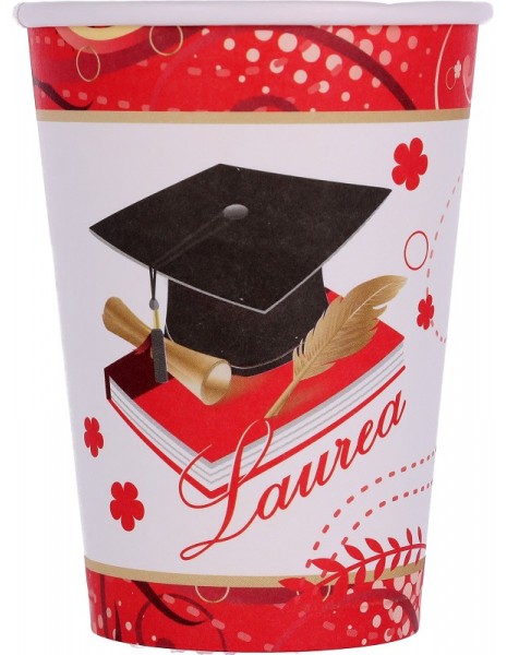 Bicchieri di carta "Laurea" 8pz